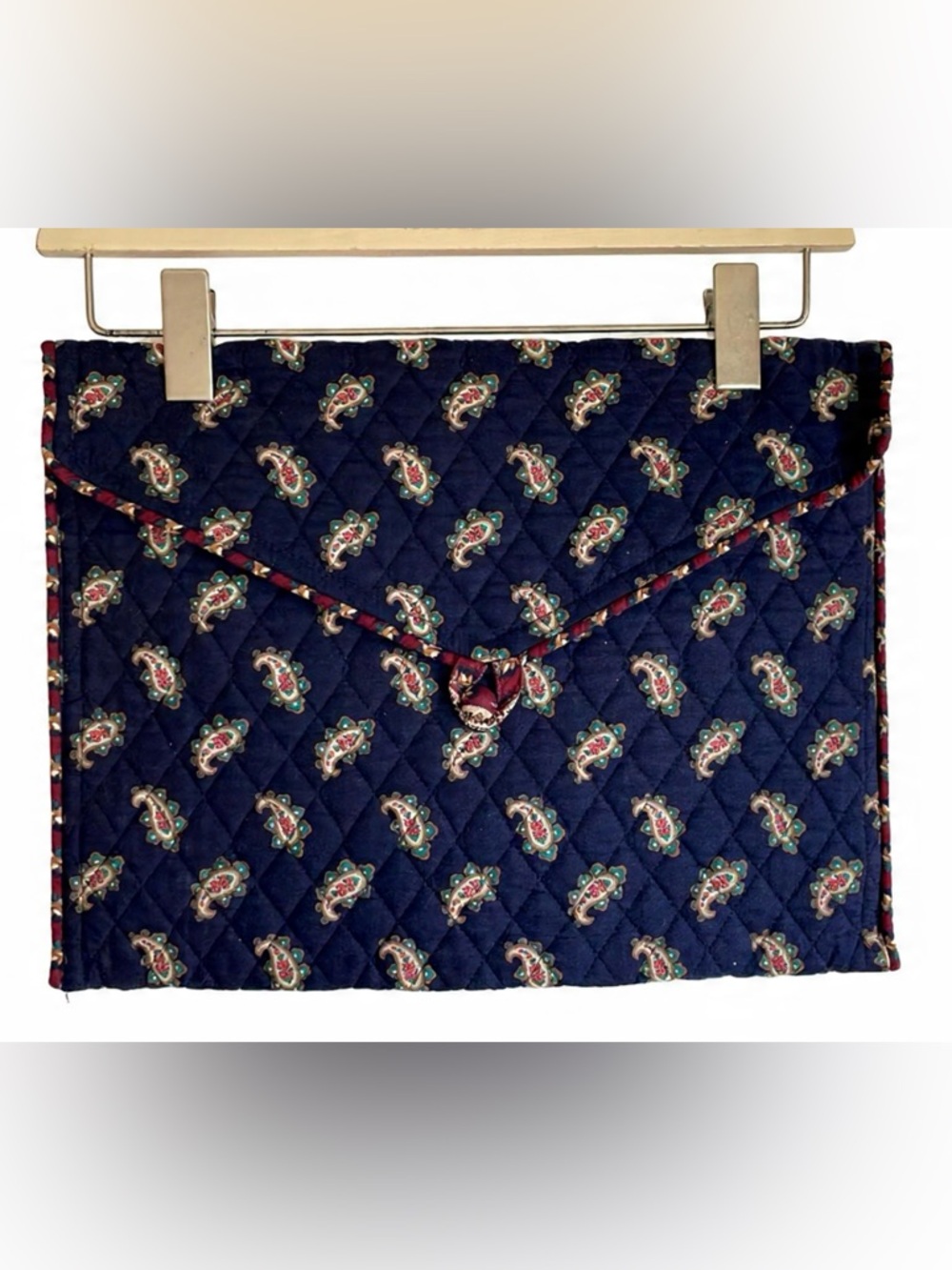 90s Vera Bradley Quilted Navy Printed bag